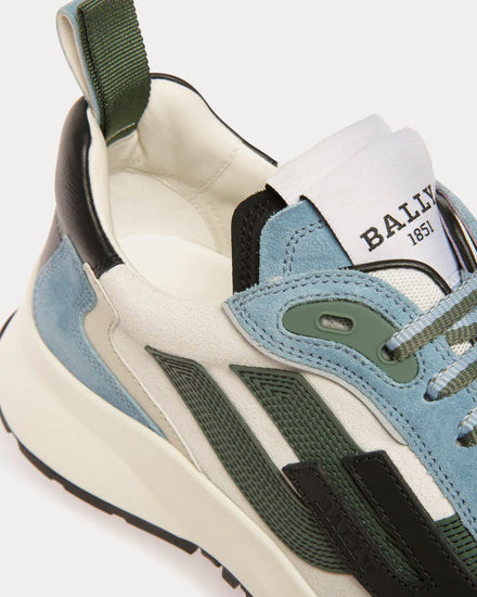 Bally Darky Leather Black / Dusty White / Light Blue Low Top Sneakers - 5
