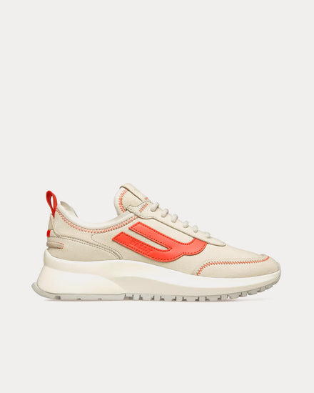 Bally Darys Leather Dusty White / Orange Low Top Sneakers - 1