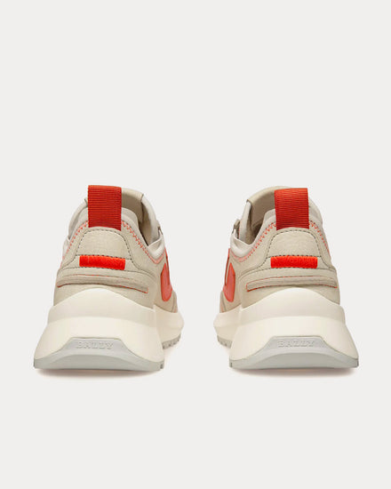 Bally Darys Leather Dusty White / Orange Low Top Sneakers - 3
