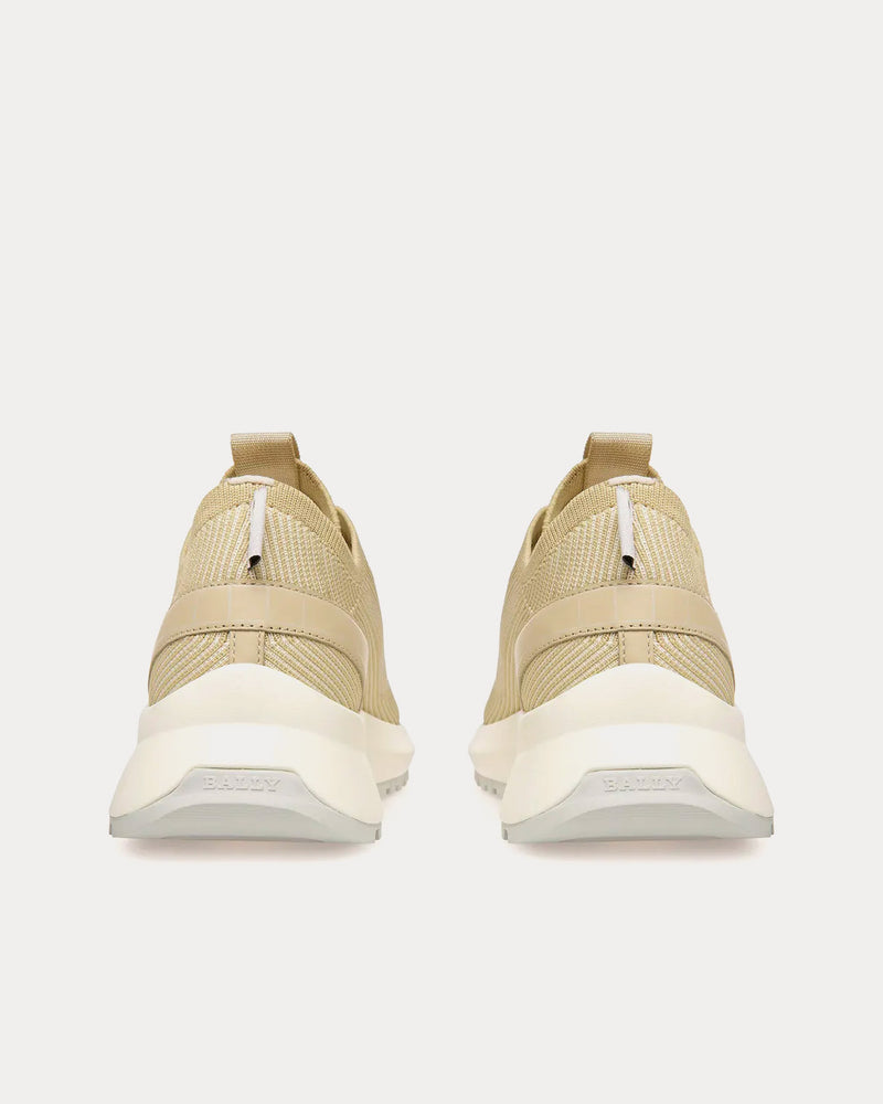 Bally Dean Leather, Fabric & Polyester Dusty White / Beige Low Top Sneakers - 4