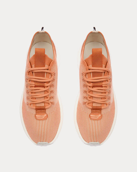Bally Dean Leather, Fabric & Polyester Dusty White / Peach Low Top Sneakers - 2