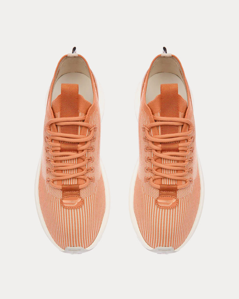 Bally Dean Leather, Fabric & Polyester Dusty White / Peach Low Top Sneakers - 2