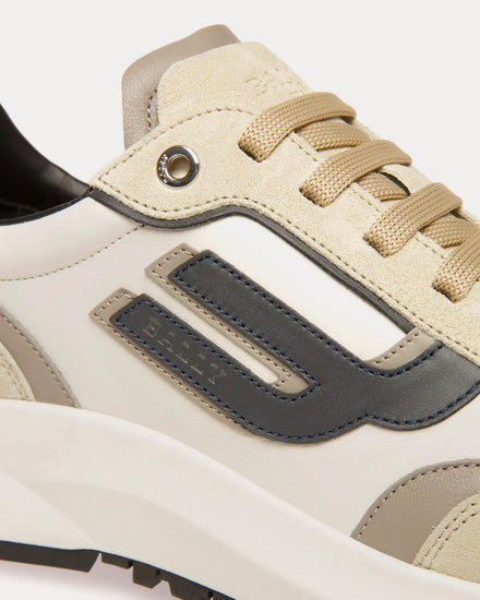 Bally Demmy Leather Beige / Grey / White Low Top Sneakers - 5
