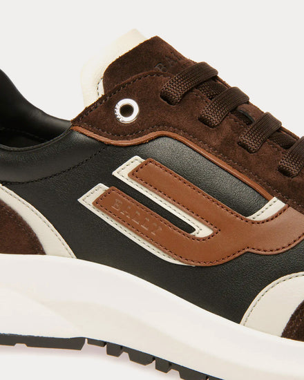 Bally Demmy Leather Ebony / Brown / White / Black Low Top Sneakers - 5