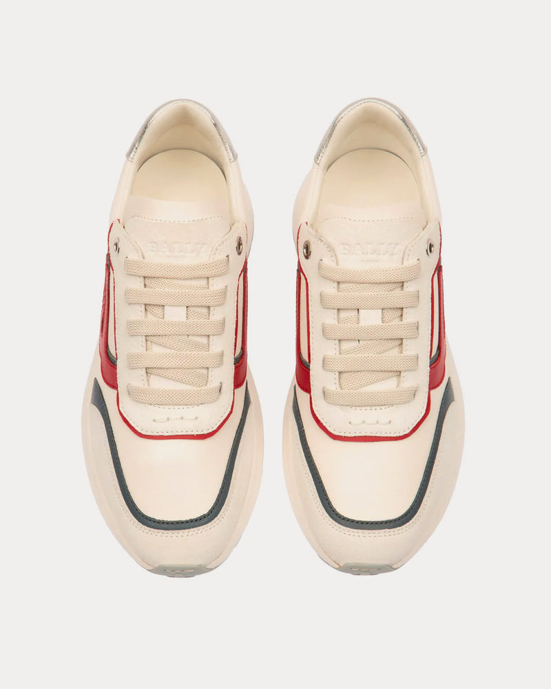 Bally Demmy Leather White / Red / Blue Low Top Sneakers - 2