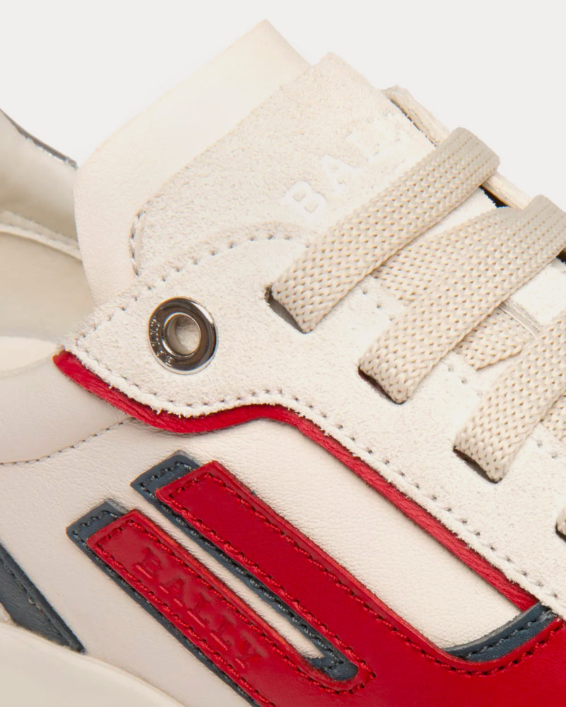 Bally Demmy Leather White / Red / Blue Low Top Sneakers - 5
