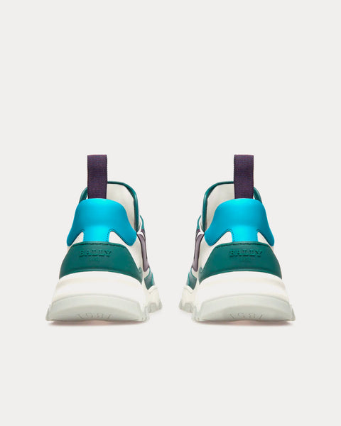 Holden Leather & Fabric Green / White Low Top Sneakers