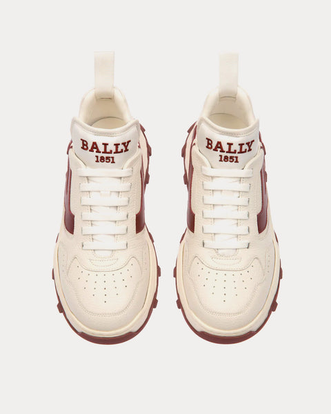 Holden Leather & Fabric White / Heritage Red Low Top Sneakers