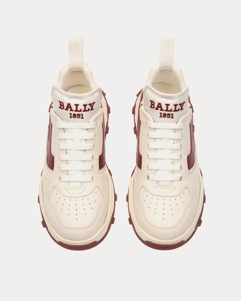 Holden Leather & Fabric White / Heritage Red Low Top Sneakers