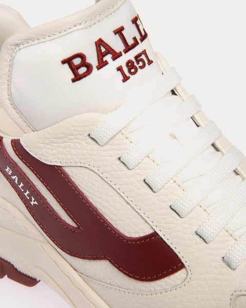 Holden Leather & Fabric White / Heritage Red Low Top Sneakers