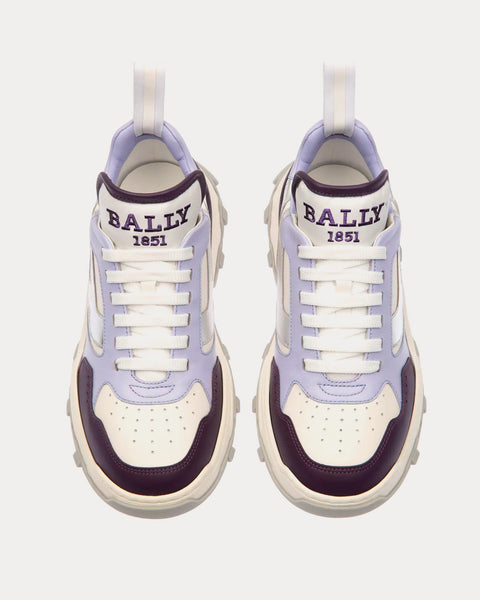 Holden Leather & Fabric Purple / White Low Top Sneakers