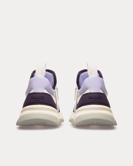 Bally Holden Leather & Fabric Purple / White Low Top Sneakers - 4