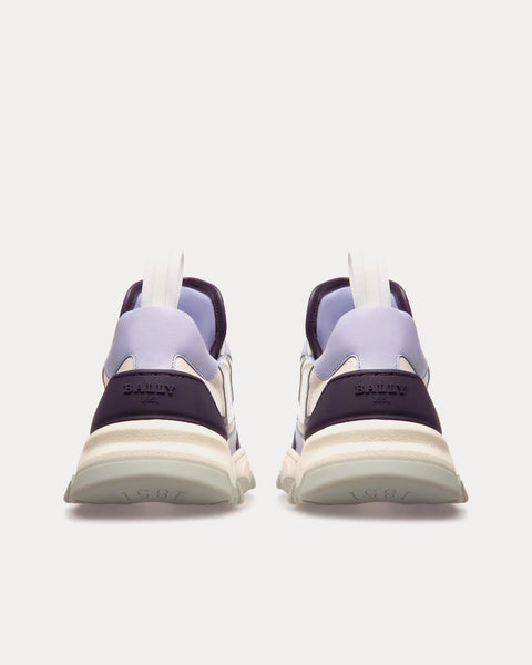 Holden Leather & Fabric Purple / White Low Top Sneakers