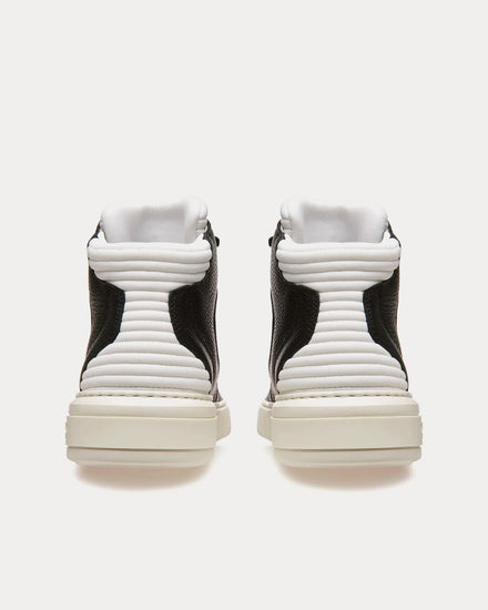 Bally Martyn Leather & Fabric Black / White High Top Sneakers - 4