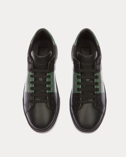 Bally Mitty Leather Black / Green Low Top Sneakers - 2