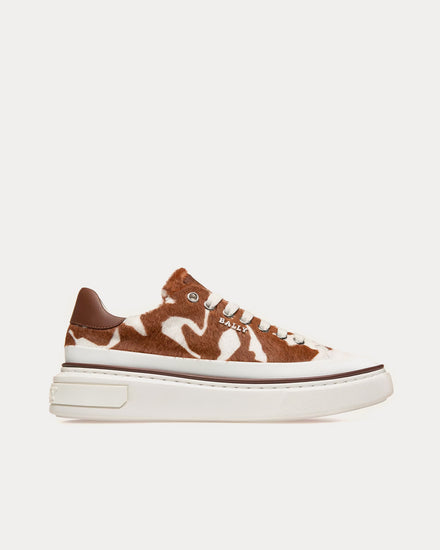 Bally Maily Leather White / Brown Low Top Sneakers - 1