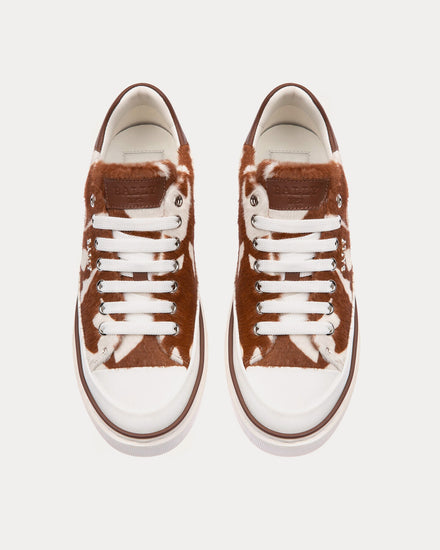 Bally Maily Leather White / Brown Low Top Sneakers - 2