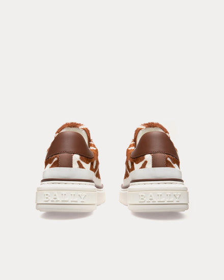Bally Maily Leather White / Brown Low Top Sneakers - 3