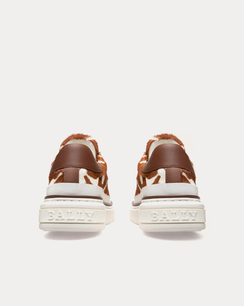 Maily Leather White / Brown Low Top Sneakers