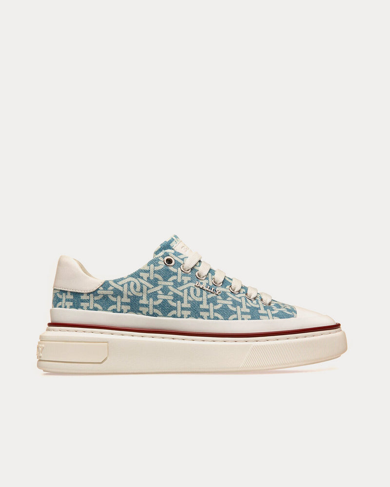 Bally Women's Maily Organic Cotton Denim Blue Low Top