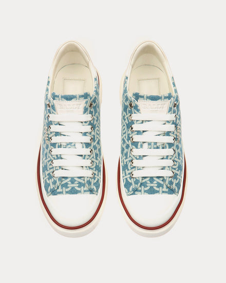 Bally Maily Organic Cotton Denim Blue Low Top Sneakers - 2