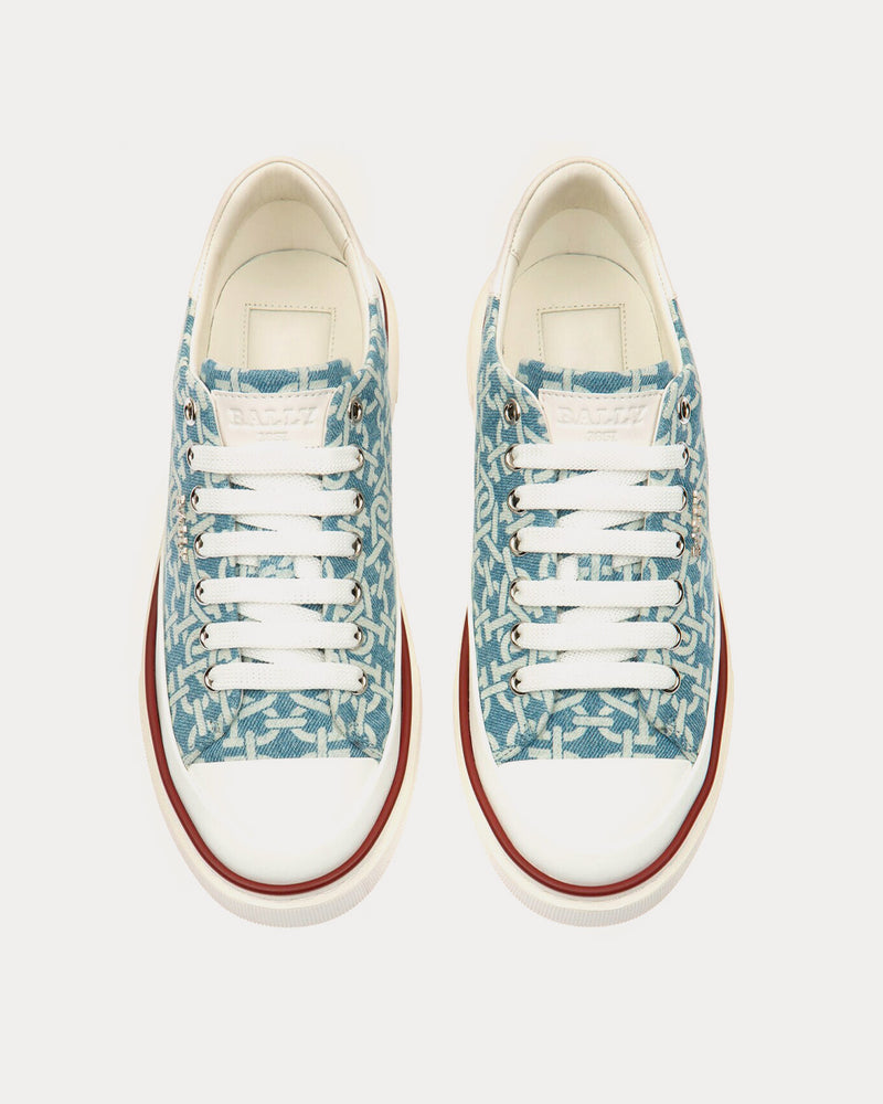Bally Maily Organic Cotton Denim Blue Low Top Sneakers - 2