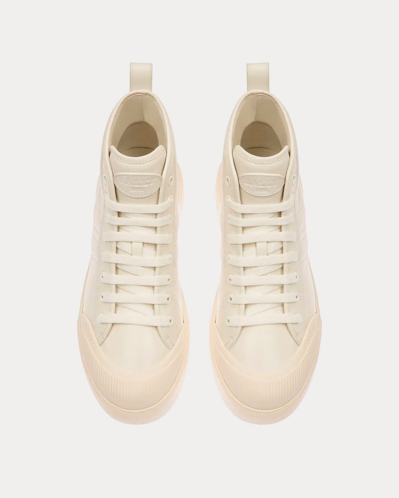 Bally Maren Leather White High Top Sneakers - 2