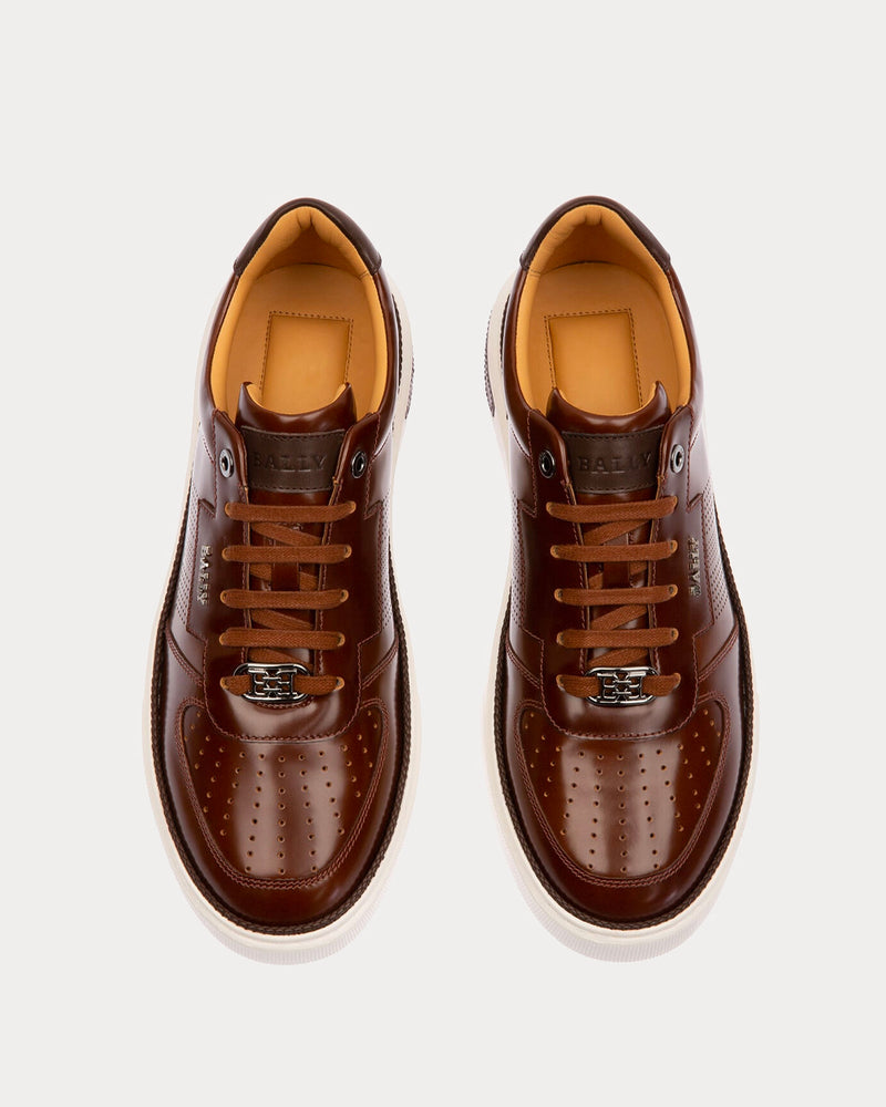 Bally Matteus Leather Brown Low Top Sneakers - 2