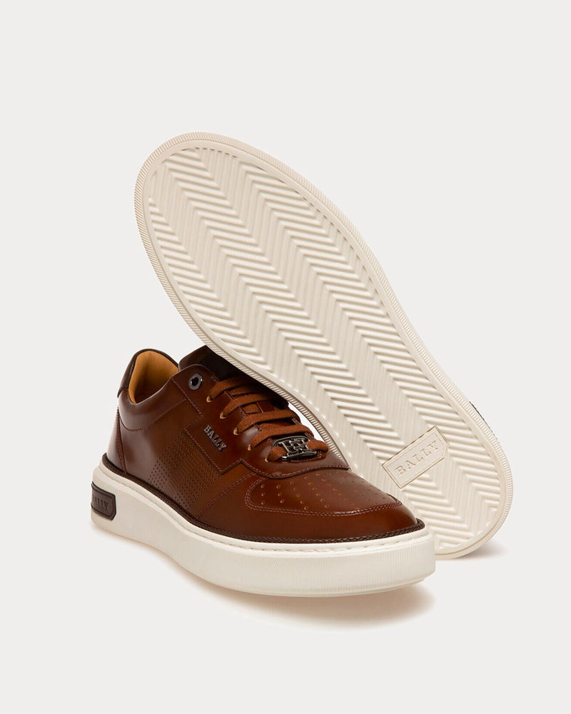 Bally Matteus Leather Brown Low Top Sneakers - 3