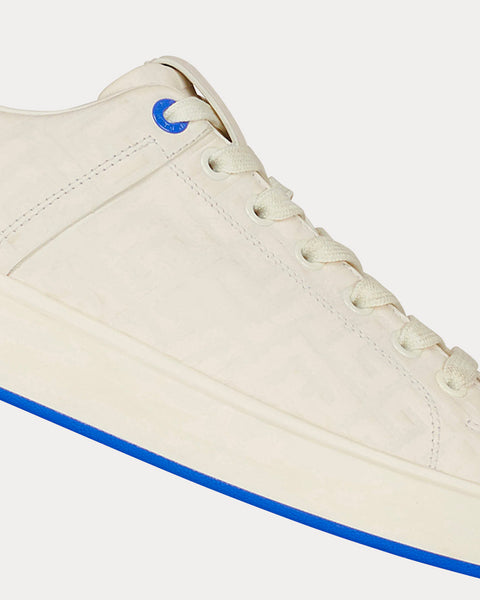 B-Court Monogram Embossed White Low Top Sneakers