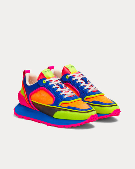 Balmain Racer Suede, Mesh & Nylon Multi Low Top Sneakers - 3