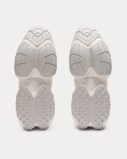 Balmain Unicorn Neoprene & Calfskin White Low Top Sneakers - 4