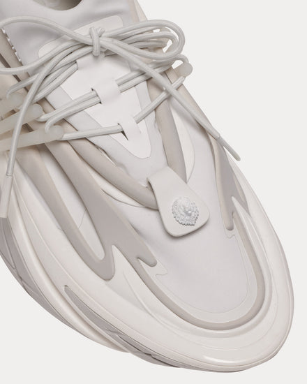 Balmain Unicorn Neoprene & Calfskin White Low Top Sneakers - 5