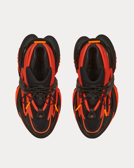 Balmain Unicorn Orange Low Top Sneakers - 2