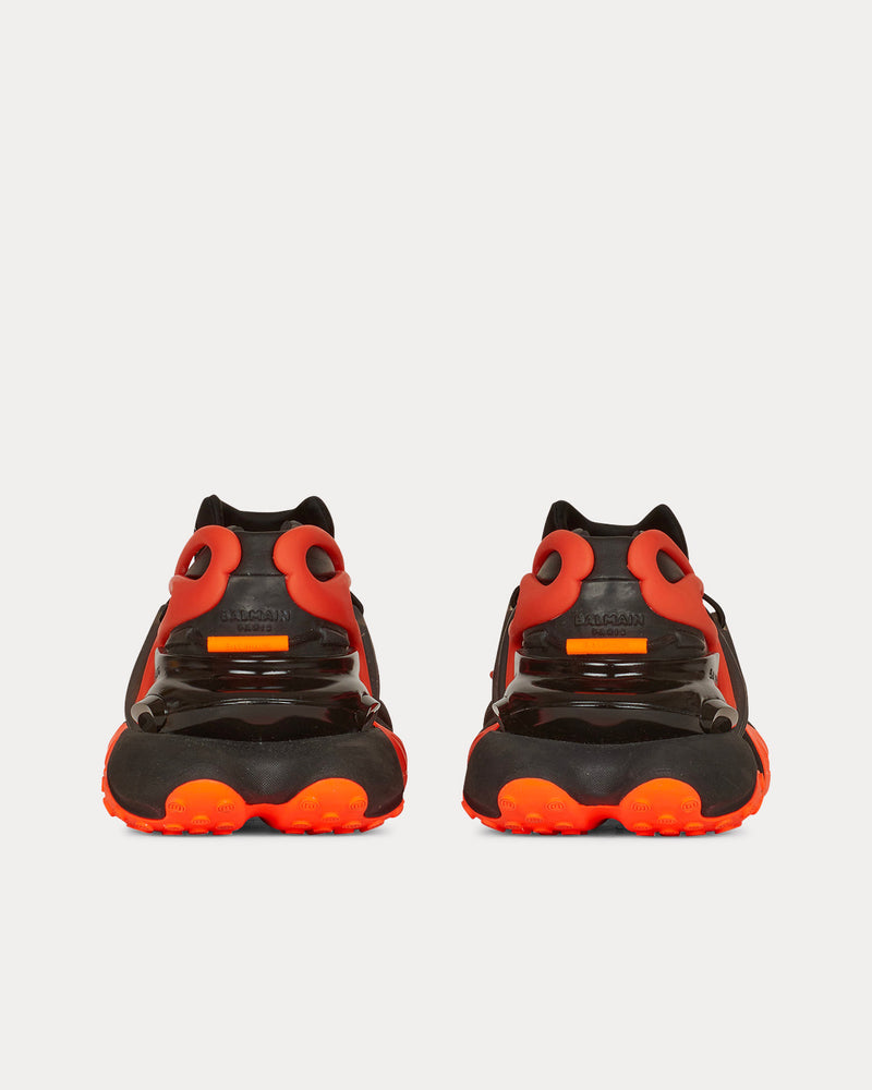 Balmain Unicorn Orange Low Top Sneakers - 4