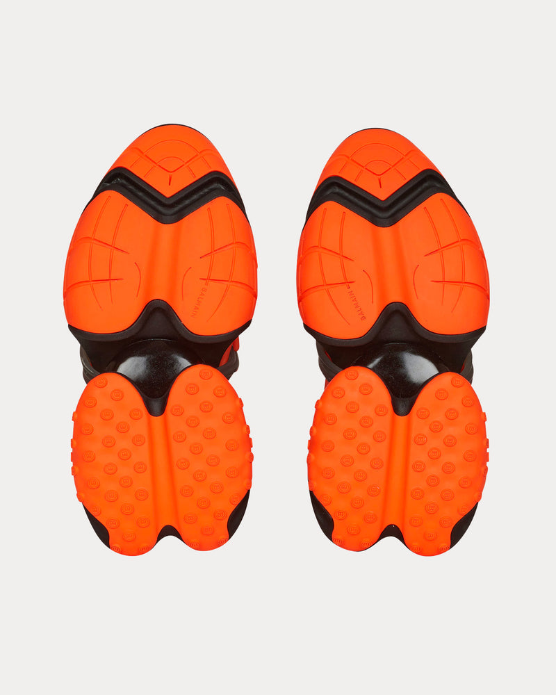 Balmain Unicorn Orange Low Top Sneakers - 5