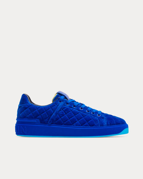 B-Court Quilted Velvet Blue Low Top Sneakers