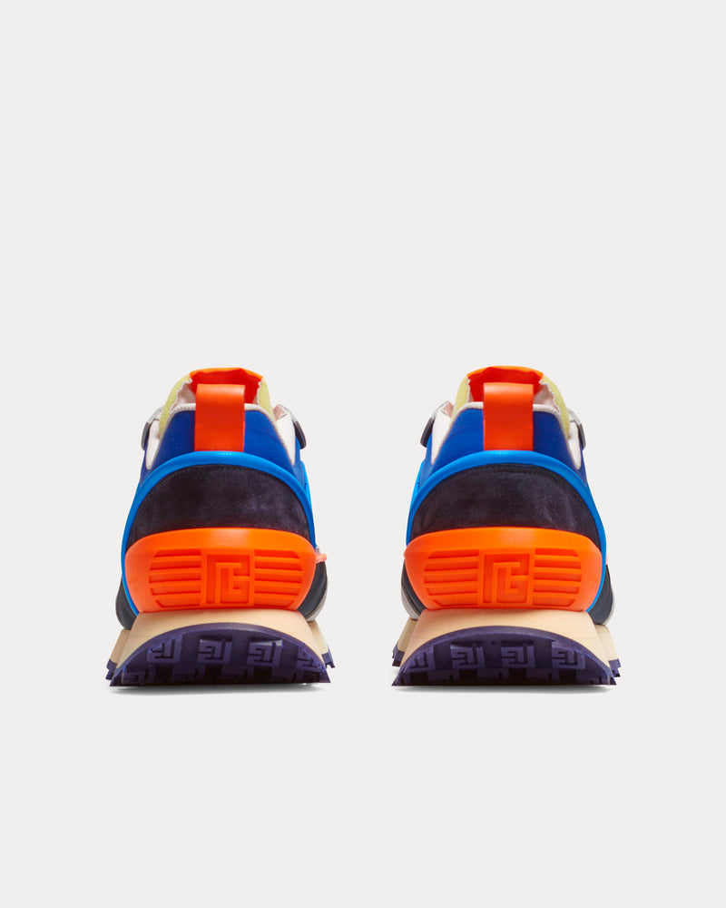 Balmain Racer Suede, Mesh & Nylon Multi Blue Low Top Sneakers - 4