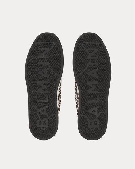 Balmain B-Court Monogram Canvas White / Black Low Top Sneakers - 5