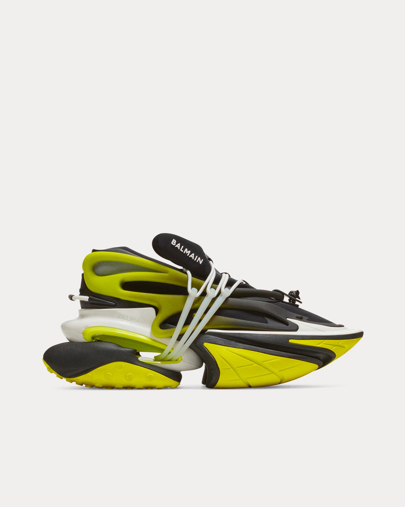 スニーカー Unicorn Low Sneakers - Balmain - Leather - Yellow Balmain Men's Unicorn Neoprene & Leather Yellow / Black Low