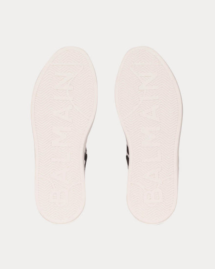 Balmain B-Court Bicolor Jacquard White / Black Low Top Sneakers - 5