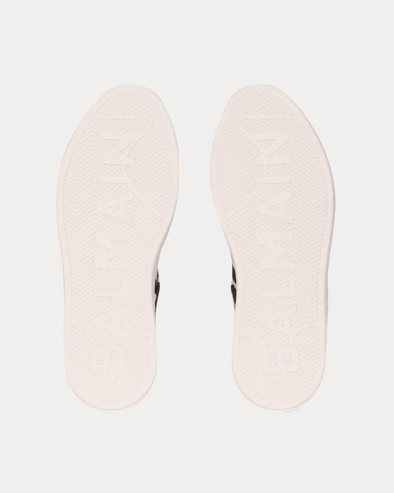 Balmain B-Court Bicolor Jacquard White / Black Low Top Sneakers - 5