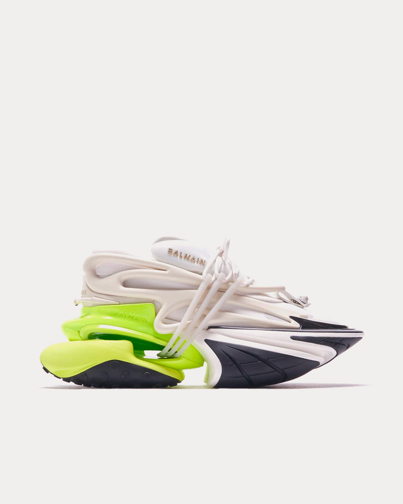 Balmain Unicorn White / Volt Low Top Sneakers - 1