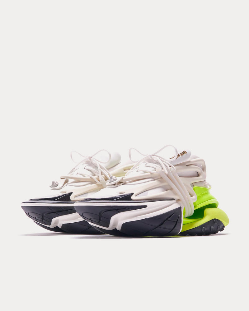 Balmain Unicorn White / Volt Low Top Sneakers - 3