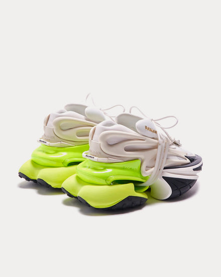 Balmain Unicorn White / Volt Low Top Sneakers - 4