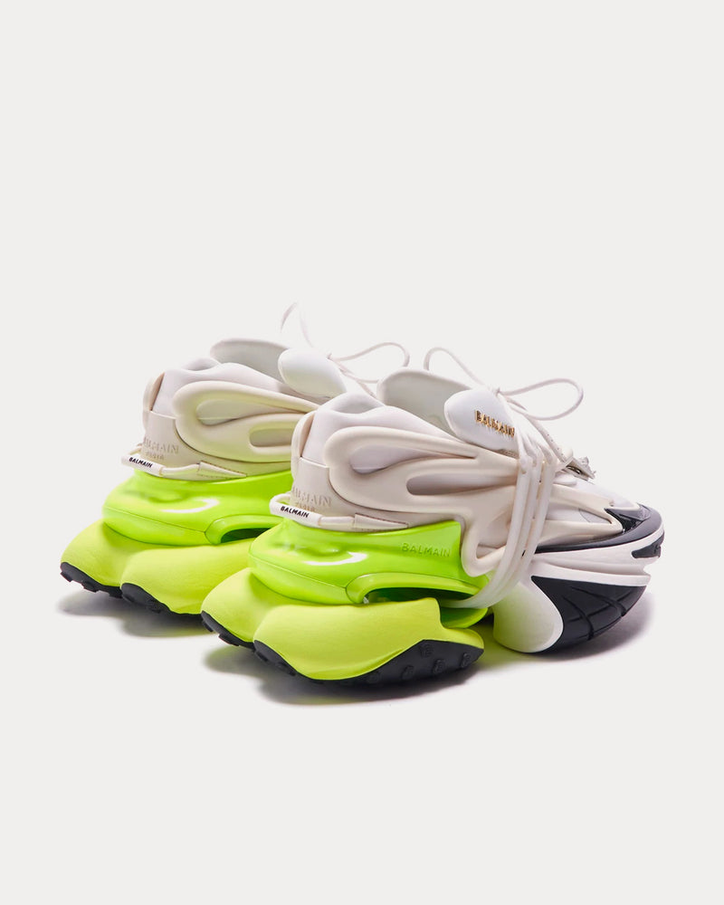 Balmain Unicorn White / Volt Low Top Sneakers - 4
