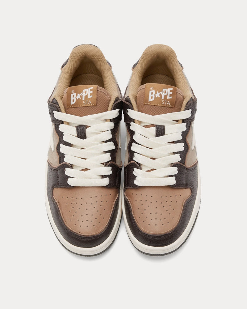 A Bathing APE SK8 STA Brown / Tan Low Top Sneakers - 2