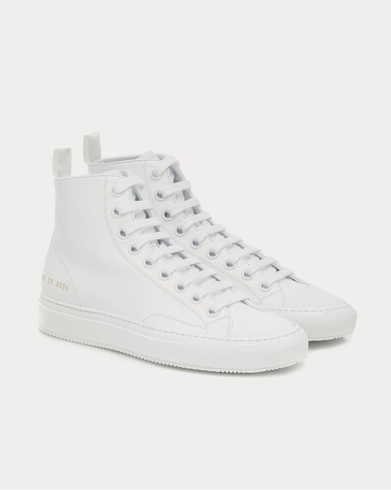 Common Projects Tournament High leather White High Top Sneakers - 2