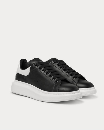 McQueen Exaggerated-Sole Leather  Black low top sneakers - 2