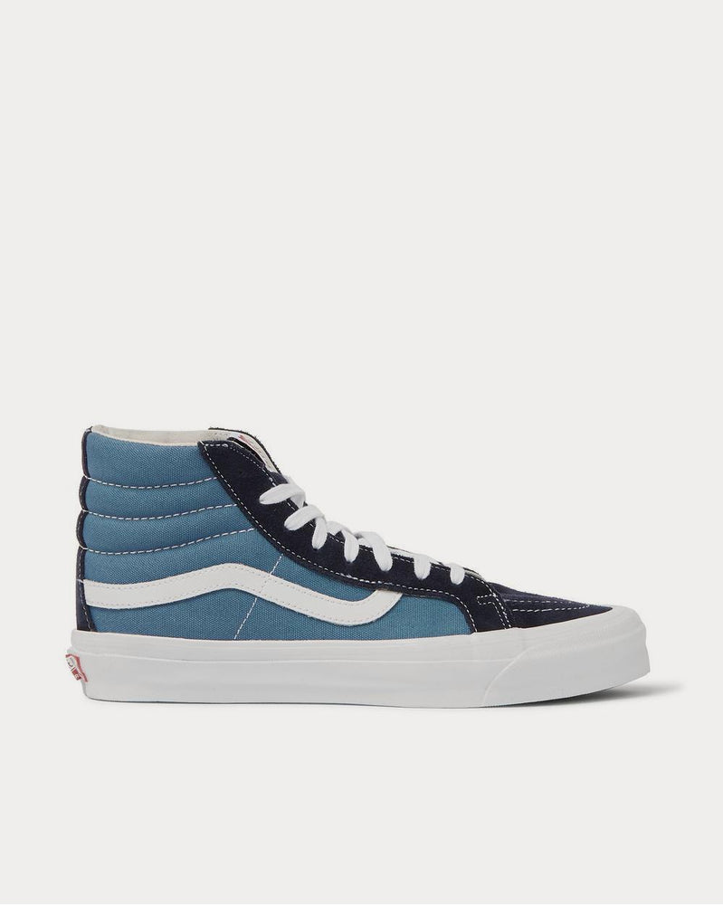 Vans OG SK8-HI LX Leather-Trimmed Canvas and Suede High-Top  Blue high top sneakers - 1
